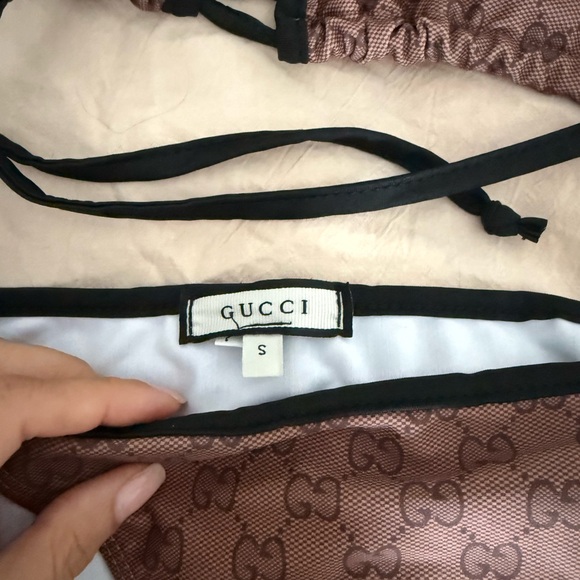 Gucci Logo Bikini in Brown and Black - Picture 2 of 3